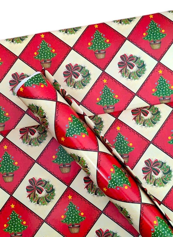 Tera13 TERA 13 Gift Paper Collection, Classic Christmas Wrapping Paper, Christmas Wrapping Paper Sheets, Christmas And X Mas Gift Wrapping Papers Gift Cover Wrapping Paper (5pcs) - Image 1